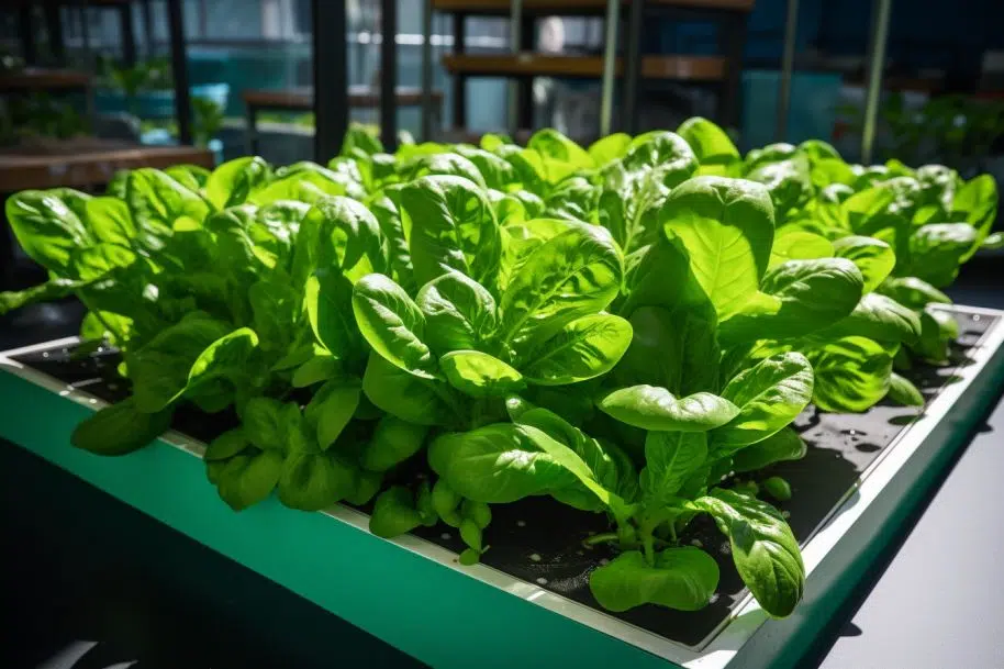 growing spinach hydroponically with Perfect pH Balance and the Power of Growee